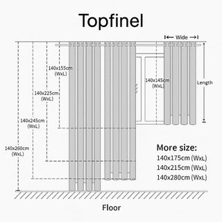 Topfinel Tende da Salone 2 Pezzi 245 Lunghezza Visillo