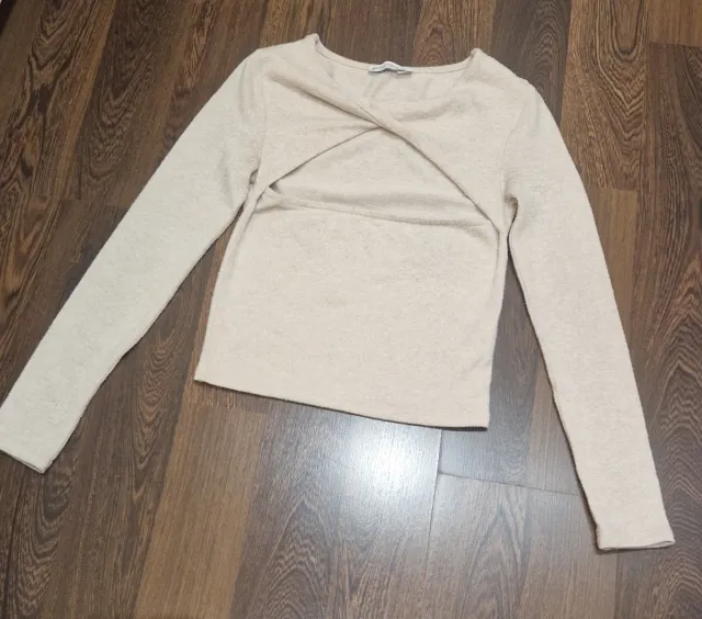 Conjunto beige de punto