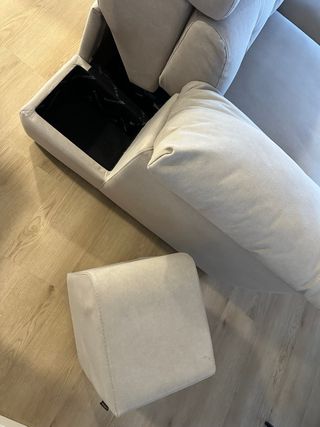 Sofá reclinable electrónico beige