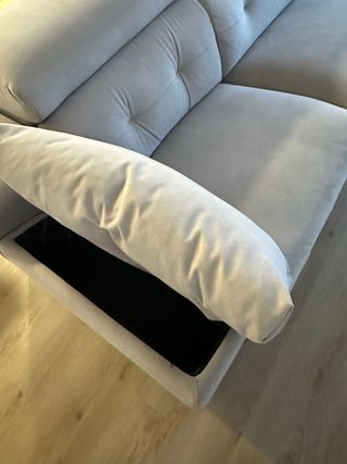 Sofá reclinable electrónico beige