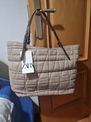 Bolso tote Zara acolchado