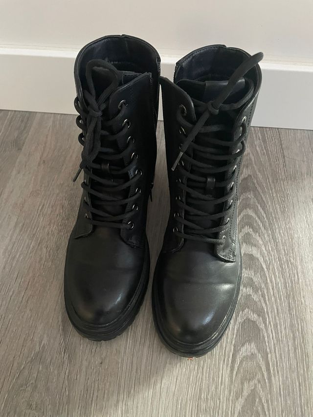 Botas militares negras mujer