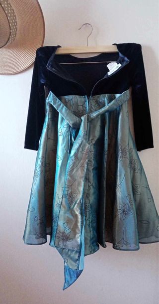 Vestitino bambina blu con fiori