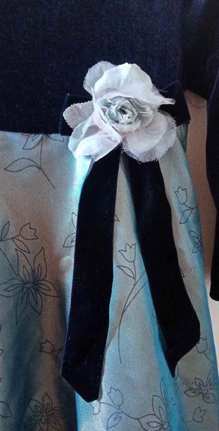 Vestitino bambina blu con fiori