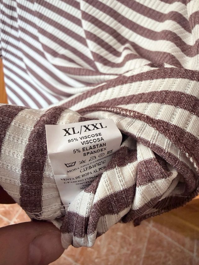 Camiseta de rayas MUNDO MIX Talla XXL