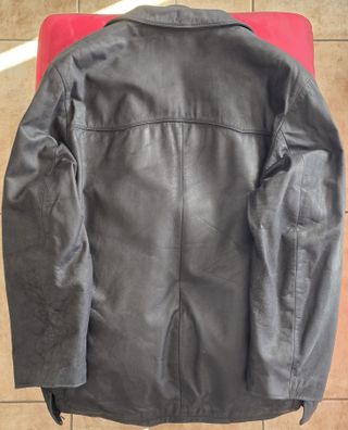 Giacca Vera Pelle Nera Uomo TG 58