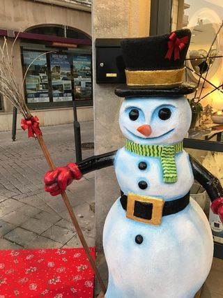 MUÑECO NIEVE FIBRA DE VIDRIO