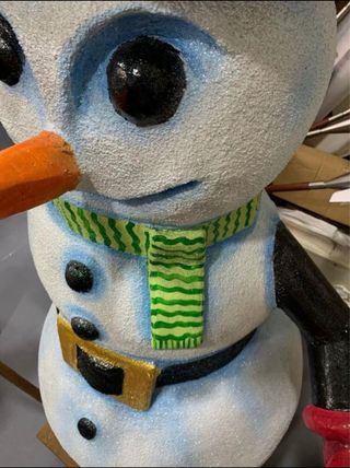 MUÑECO NIEVE FIBRA DE VIDRIO