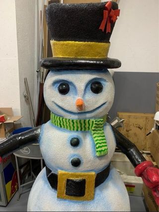 MUÑECO NIEVE FIBRA DE VIDRIO