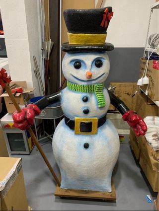 MUÑECO NIEVE FIBRA DE VIDRIO