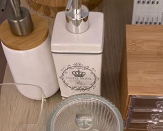 Juego baño 3 piezas (+1 de regalo) bambú cerámica