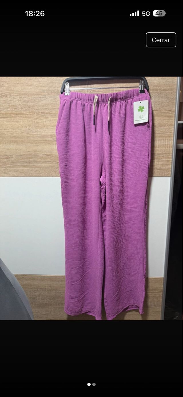 Pantalón liso morado