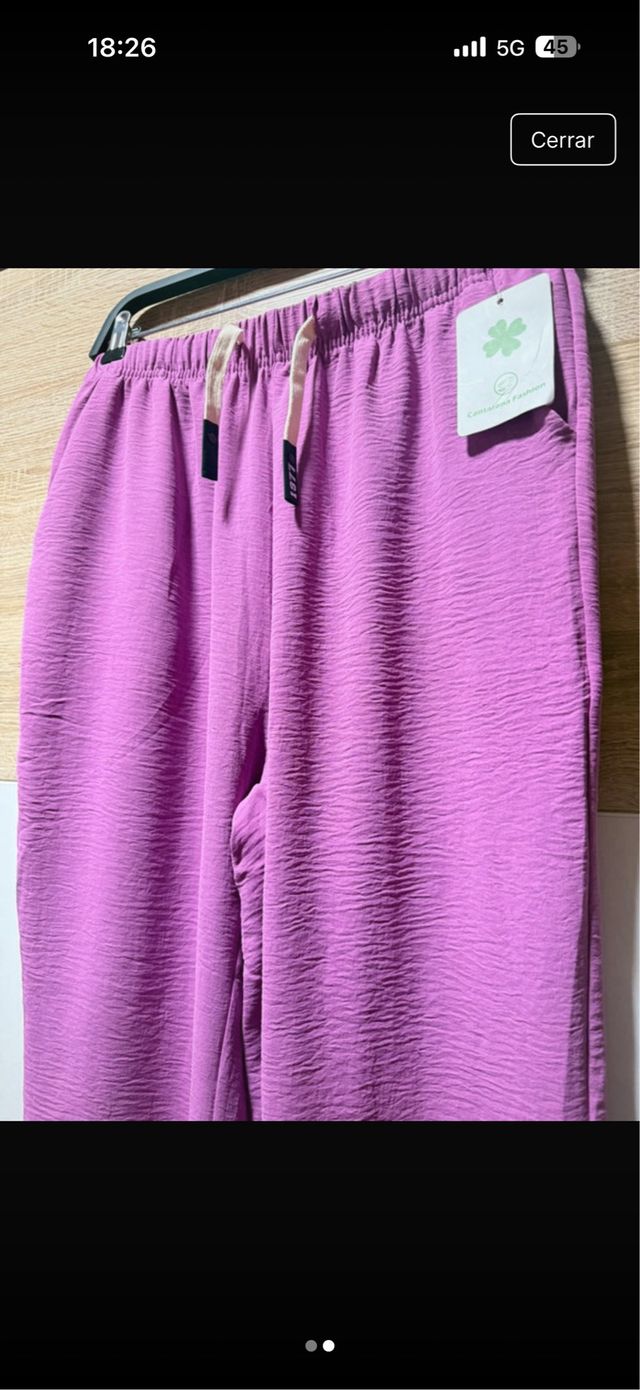 Pantalón liso morado
