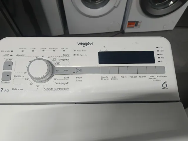 LAVADORA CARGA SUPERIOR WHIRLPOOL 7 KG A+