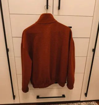 Bomber oversize textura granate