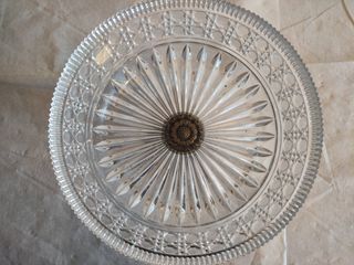 Centrotavola in vetro e metallo