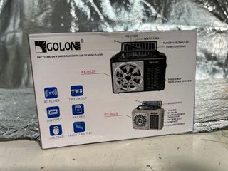 Rádio Portátil Golon RX-664S Solar