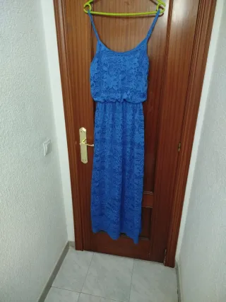 Vestido largo azul