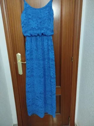 Vestido largo azul
