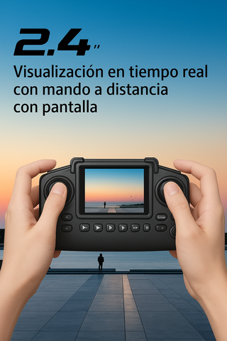 Dron HD - Mando con pantalla y Accesorios – Nuevo