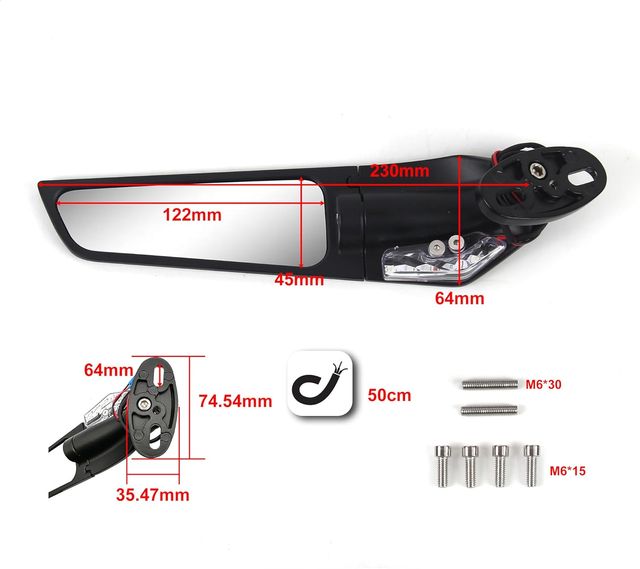 Retrovisores Moto Giratorios con indicador de giro