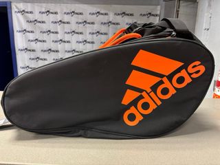 Paletero/Mochila Adidas Negro Naranja Nuevo