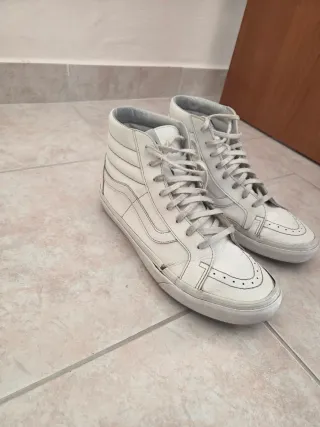 Scarpe Vans Sk8-Hi slim bianche