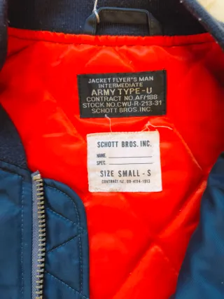 Chaqueta Bomber Schott MA-1 Azul