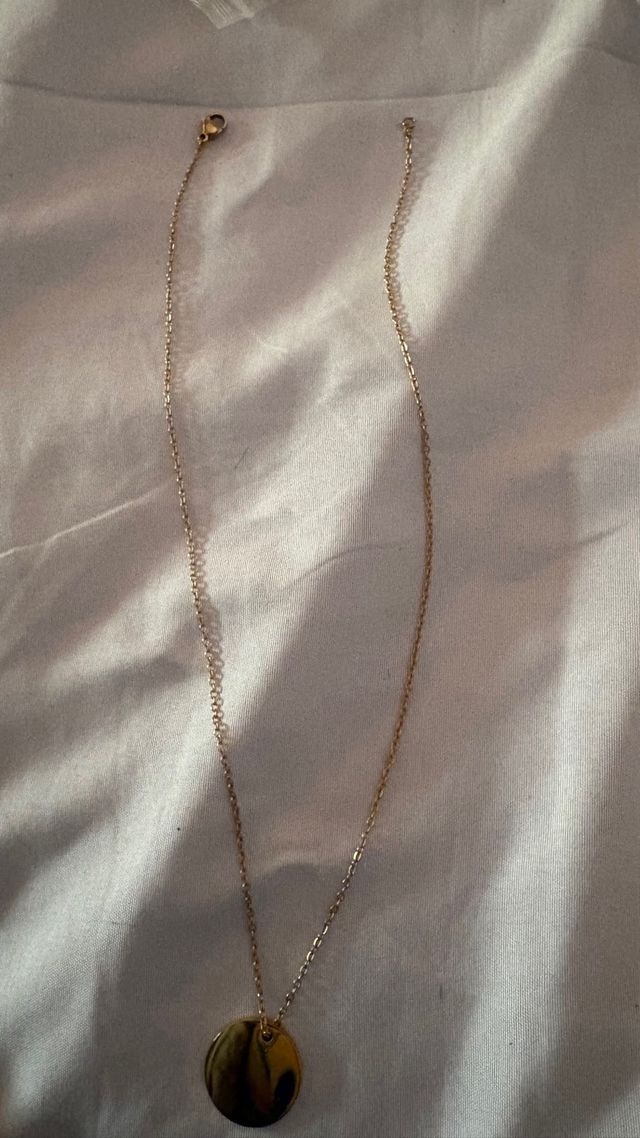 Catena in acciaio inossidabile placcata oro con ciondolo