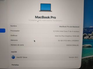 MACBOOK PRO 2020 i7/32GB RAM/512 SSD