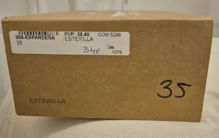 Zapatillas Esparteña Beige y Negra Talla 35