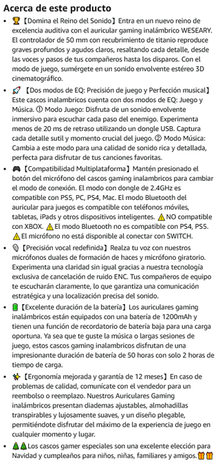 ¡¡¡-50%!!! | Weseary WG1 - Cascos Inalámbricos