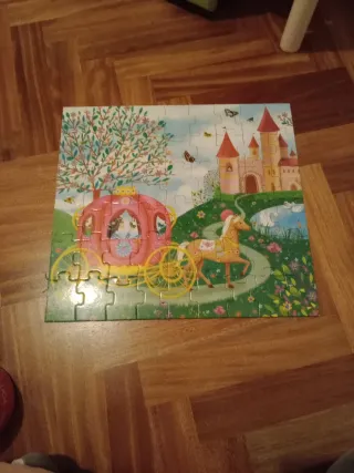 Puzzle 54 piezas Djeco Carruaje Princesa