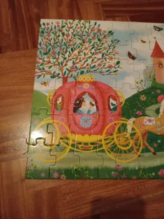 Puzzle 54 piezas Djeco Carruaje Princesa