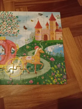 Puzzle 54 piezas Djeco Carruaje Princesa