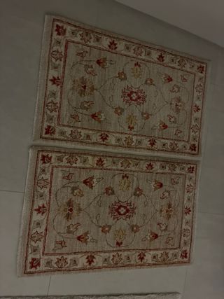 Tappeti in lana beige e rosso