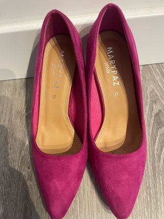 Zapatos tacón Marypaz fucsia talla 37