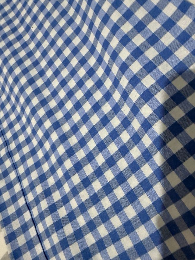 Pantalones cuadros vichy azules y blancos