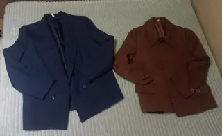 Chaquetas Mujer Azul y Marrón