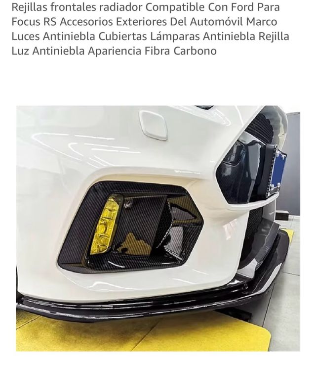 Rejilla frontal Ford Focus RS Fibra Carbono