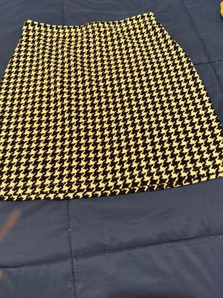 Falda cuadros blanco y negro talla S