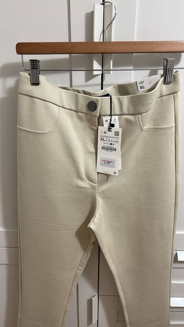 Calça Zara Bege Tamanho XL