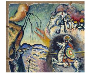 Stampa Kandinsky San Giorgio e il Drago MDF 19x25