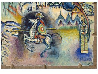 Stampa Kandinsky San Giorgio e il Drago MDF 19x25