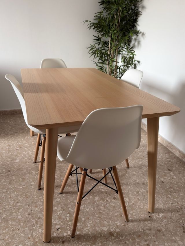 Mesa Comedor LISABO Ikea Madera Clara