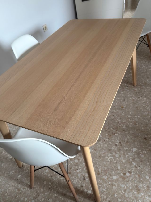 Mesa Comedor LISABO Ikea Madera Clara