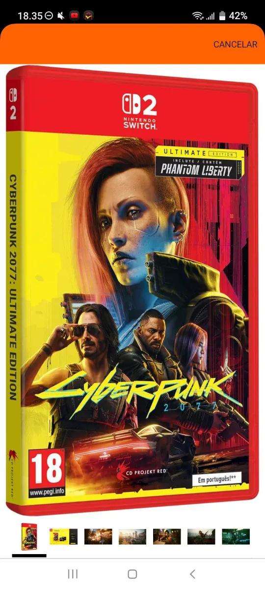 Imagen de Nintendo Switch 2 con Cyberpunk 2077 y mario kart