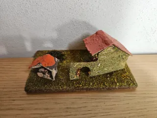 Paesaggio presepe vintage anni 80 ● Case