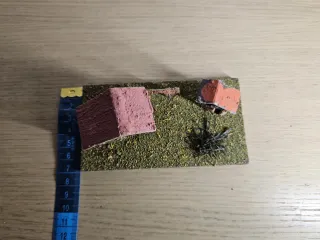 Paesaggio presepe vintage anni 80 ● Case