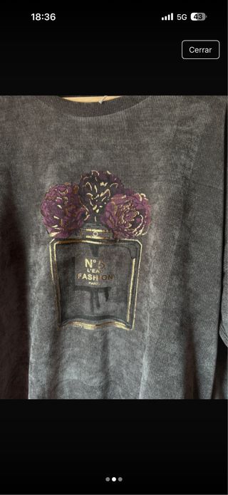 Sudadera N5 con estampado floral